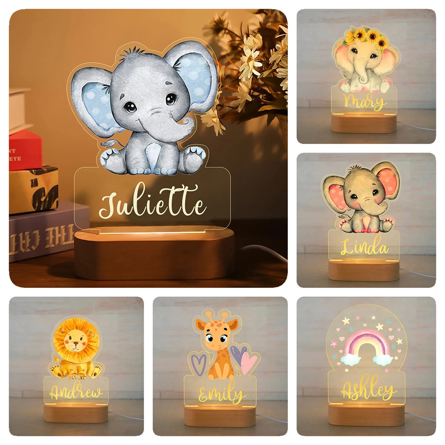Lampada animali personalizzata